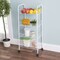 Home Basics 4 Tier Steel Kitchen Trolley, White FB41258 - alternate 2